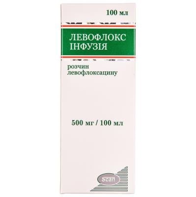 Левофлокс Інфузія розчин д/інф. 500 мг/100 мл по 100 мл у флак.