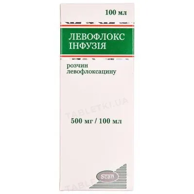 Левофлокс Інфузія розчин д/інф. 500 мг/100 мл по 100 мл у флак.