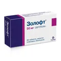 Золофт таблетки, в/плів. обол. по 50 мг №28 (14х2)
