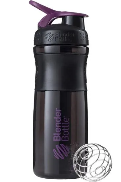 Шейкер-пляшка Blender Bottle SportMixer чорний/сливовий, 820 мл