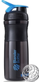 Шейкер-пляшка Blender Bottle SportMixer Black/Cyan, 820 мл