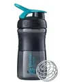 Шейкер-пляшка Blender Bottle SportMixer чорний/бірюзовий, 590 мл