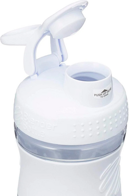 Шейкер-бутылка Blender Bottle SportMixer Clear White, 590 мл