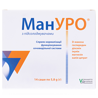 Мануро порошок д/приг. р-ра по 5.8 г №14 в саше
