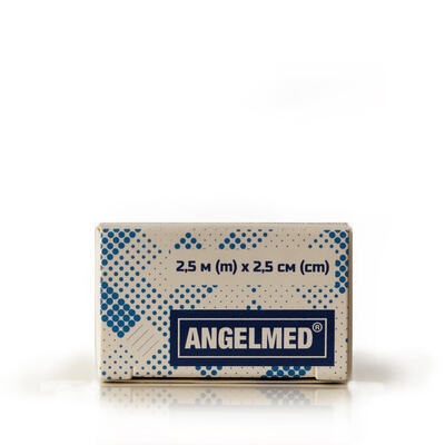 Пластир медичний Angelmed хірургічний, білий, на тканинній основі 2,5 м х 2,5 см, 1 штука