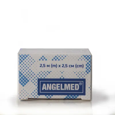 Пластир медичний Angelmed хірургічний, тілесний, на тканинній основі 2,5 м х 2,5 см, 1 штука
