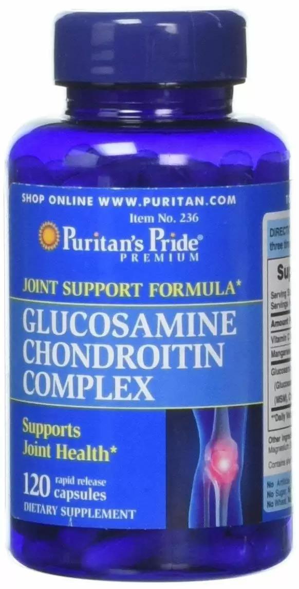 Глюкозамин хондроитин Puritan's Pride Glucosamine Chondroitin Complex, 120 капсул