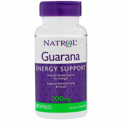 Гуарана Natrol Guarana 200 мг, 90 капсул