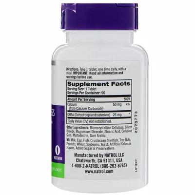 Дегідроепіандростерон Natrol DHEA 25 мг таблетки №90