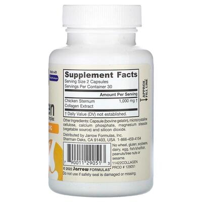 Коллаген комплекс II типа Jarrow Formulas Type II Collagen 500 мг, 60 капсул