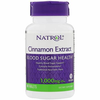 Кориці екстракт Natrol Cinnamon Extract 1000 мг, 80 таблеток