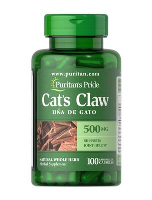 Кошачий коготь Puritan's Pride Cats Claw капсулы по 500 мг №100