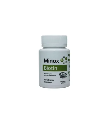 Вітаміни MinoX Biotin для росту волосся таблетки №60