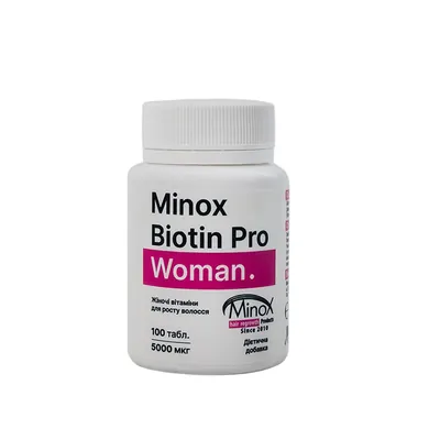 Вітаміни MinoX Biotin Pro Woman для жінок для росту волосся таблетки №100