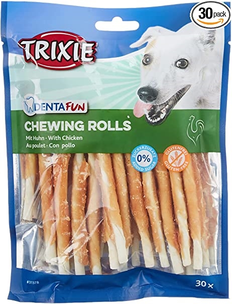 Лакомство для собак Trixie 31378 Denta Fun Жевательная палочка с курицей для чистки зубов 240 г/12 см, 30 штук