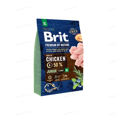 Корм сухий Brit Premium Junior XL для цуценят і молодих собак гігантських порід зі смаком курки, 3 кг