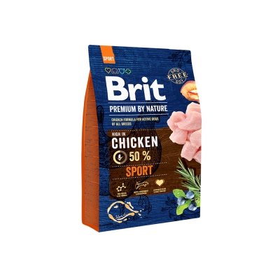 Корм сухой Brit Premium Sport для собак с повышенными физическими нагрузками со вкусом курицы, 3 кг