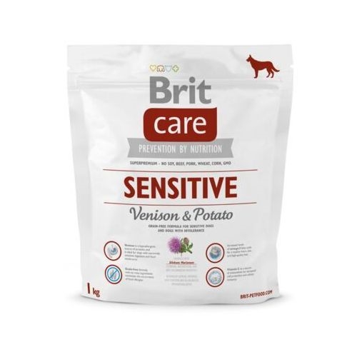 Корм сухой гипоаллергенный с олениной для собак всех пород Brit Care Sensitive All Breed, 1 кг