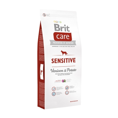 Корм сухой гипоаллергенный с олениной для собак всех пород Brit Care Sensitive All Breed, 12 кг