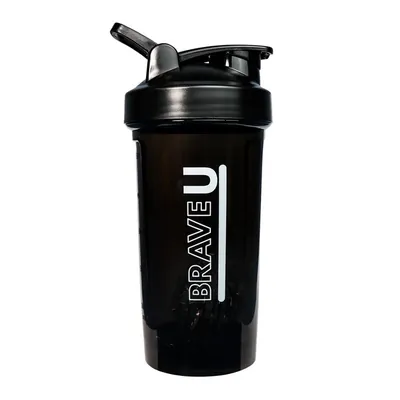 Шейкер Brave U Shaker Premium, чорний, 600 мл