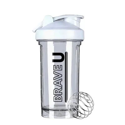 Шейкер Brave U Shaker Premium, білий, 600 мл