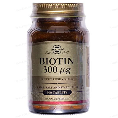 Біотин Solgar Biotin 300 мкг таблетки №100
