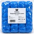 Бахіли Clever SC-PE1 одноразові з поліетилену, сині, 100 штук