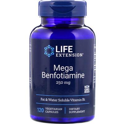 Бенфотиамин Мега Life Extension Mega Benfotiamine 250 мг, 120 капсул