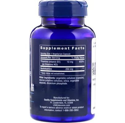 Бенфотіамін Мега Life Extension Mega Benfotiamine 250 мг, 120 капсул