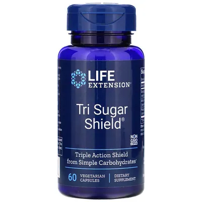Комплекс для зниження цукру в крові Life Extension Tri Sugar Shield, 60 капсул