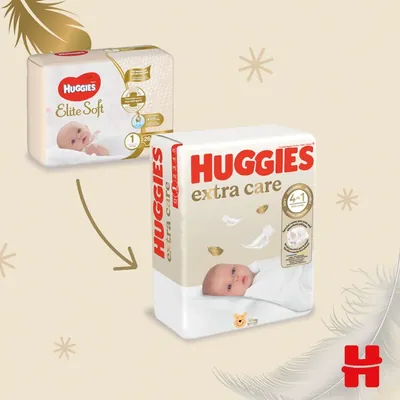 Підгузки Huggies Extra Care дитячі, розмір 0, до 3,5 кг, 25 шт