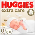 Підгузки Huggies Extra Care дитячі, розмір 0, до 3,5 кг, 25 шт