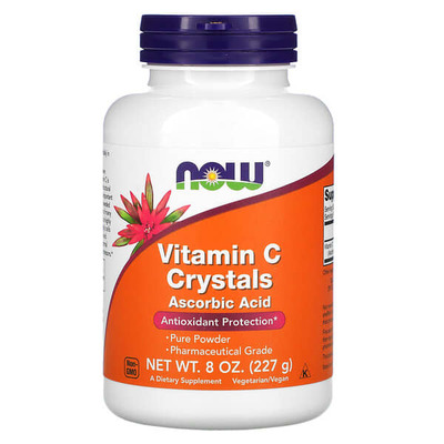 Витамины NOW C Кристаллы Vitamin C Crystals порошок 8 oz, 227 г