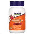 Вітамін Д-3 NOW Vitamin D-3 5000 MО з ментоловим смаком жувальні таблетки №120