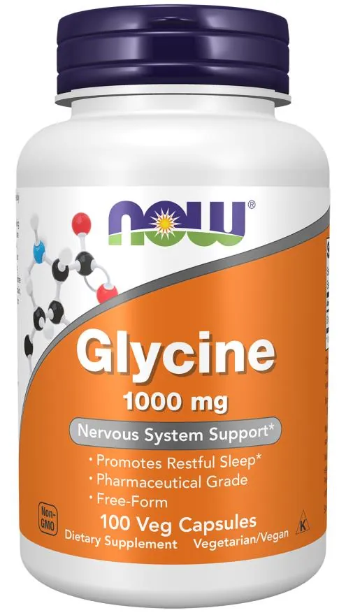 Гліцин NOW Glycine 1000 мг вег. капсули №100