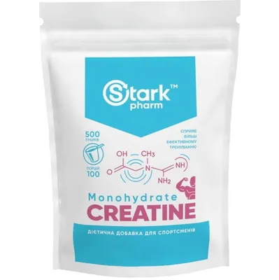 Креатин Stark Pharm Creatine Monohydrate без смакових добавок, пакет 500 г