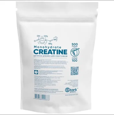 Креатин Stark Pharm Creatine Monohydrate без смакових добавок, пакет 500 г
