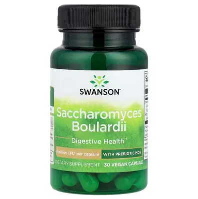 Сахароміцети Буларді Swanson Saccharomyces Boulardii with Prebiotic 5 млрд КУО вег. капсули №30