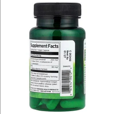 Сахароміцети Буларді Swanson Saccharomyces Boulardii with Prebiotic 5 млрд КУО вег. капсули №30