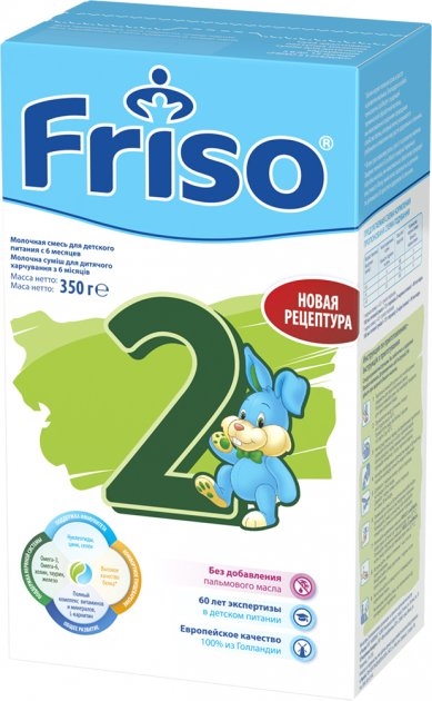 Смесь сухая молочная Friso 2, для детей от 6 до 12 месяцев, 350 г