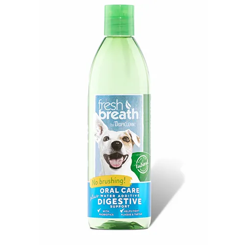 Добавка у воду для собак і котів  TropiClean 001862 Fresh Breath Свіжий подих з пребіотиком, 473 мл