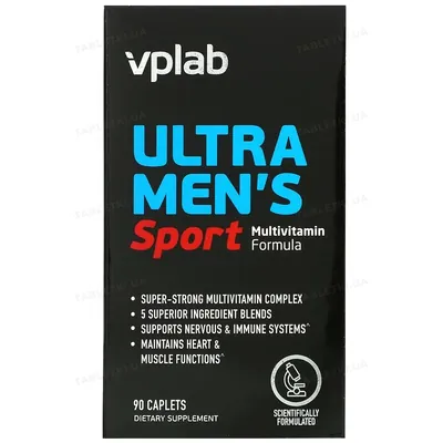 Мультивітаміни для чоловіків VPLab Ultra Men's Sport Multivitamin Formula, 90 каплет