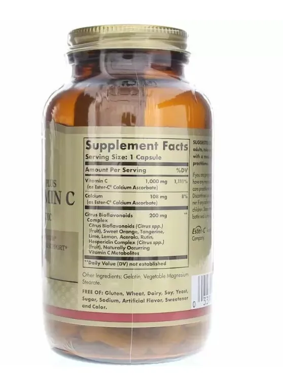 Вітамін С Solgar Ester-C Plus 1000 мг with Citrus Bioflavonoids капсули №100