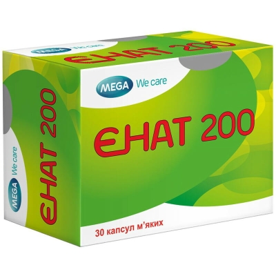 Энат 200 капсулы мягк. по 200 МЕ №30 (10х3)
