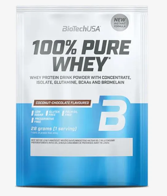 Протеїн сироватковий змішаний Biotech 100% Pure Whey кокос шоколад, 28 г
