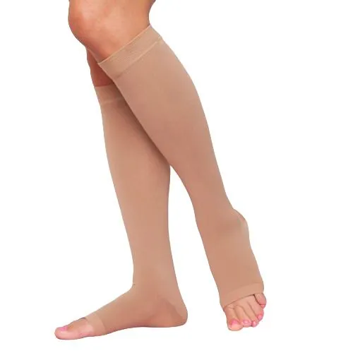 Гольфи компресійні Venotonia Soft клас компресії 2, відкритий носок, стандарт, колір карамель, розмір 5