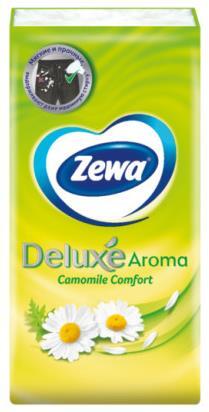 Платочки бумажные Zewa Deluxe Aroma Ромашка 3 слоя, 10 шт х 1 уп