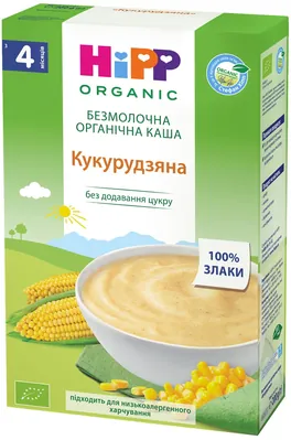 Каша безмолочна Hipp Organic органічна Кукурудзяна, з 4 місяців, 200 г