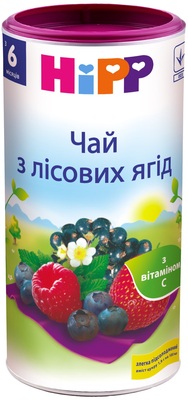 Напій HiPP Чай з лісових ягід, сухий швидкорозчинний, 200 г