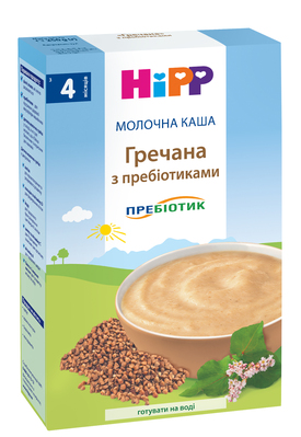 Каша молочная HiPP с пребиотиками Гречневая, с 4 месяцев, 250 г